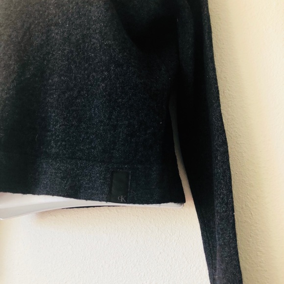 90s Ck vintage dark grey crop sweater M - Picture 7 of 7